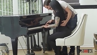 Jack Escobar, A Mexican Piano Instructor, Takes Advantage Of The Situation To Have Sex With Katrina Jade, A Tattooed Woman, During A Lesson.