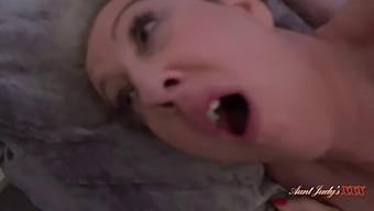 Maggie, Mature Milf And Stepmom, Caught Pleasuring Herself By Her Stepson