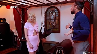 American College Girl Madison Summers Surprises Her Stepdad With A Kinky Dungeon Sex Session