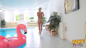 Nathaly Cherie And Her Large Breasts Engage In Intense Anal Intercourse By A Sizable Penis In A Hostel Setting