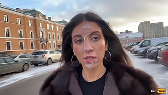 A Man Masturbated And Gave Oral Sex To Me In A Parking Lot, Then Walked Around With Semen On My Face - Cum Stroll