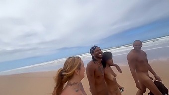 Nudist Beach Fun With Hot Friends Gets Wild And Crazy!
