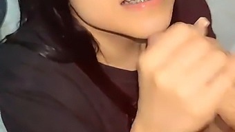 Petite Teen Gives A Deepthroat Blowjob At Work